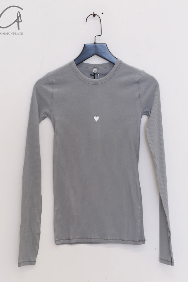 BASERANGE 25 Early Spring Heart Shaped Long Sleeve T-shirt BAS-TOHLS-RB-SP25-BOW BLUE